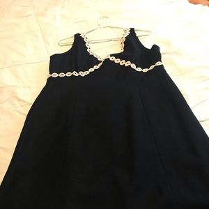 JCrew navy/white A-line dress worn once